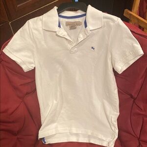 Boys L.O.G.G European White Polo Shirt with Blue Logo